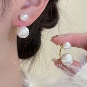 French Pearl Stud Earrings